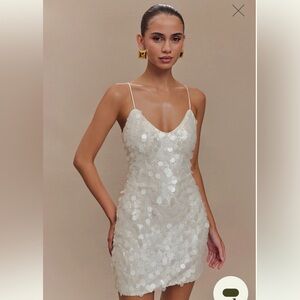 Romilly Ivory Sequin Mini Dress